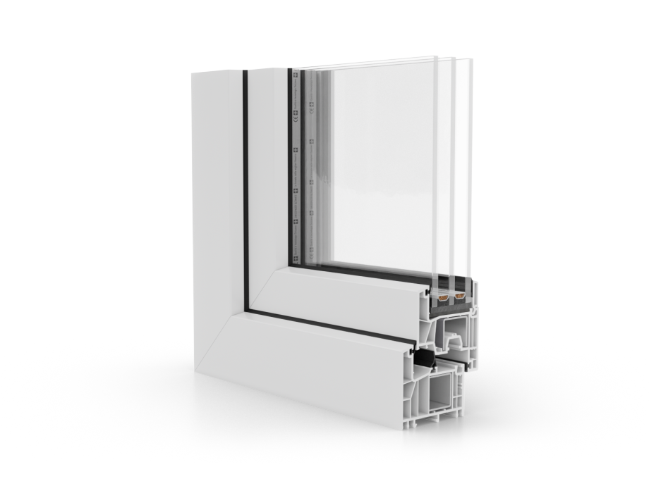 PVC Fenster Modell 04 Seitenansicht