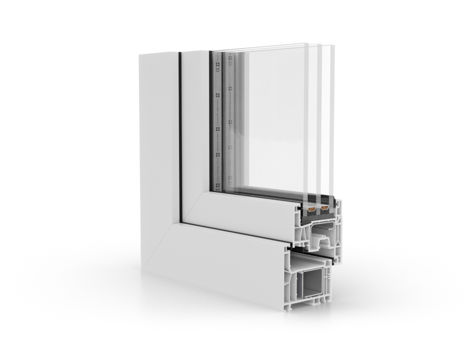 PVC Fenster Modell 08 Seitenansicht
