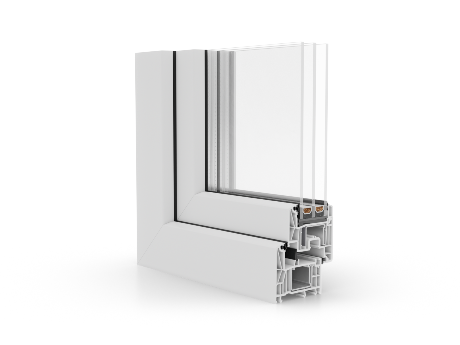 PVC Fenster Modell 09 Seitenansicht