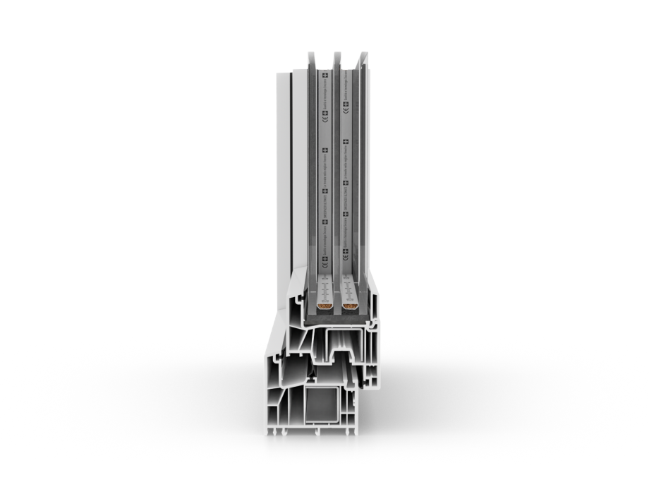 PVC Fenster Modell 04 Mittige Ansicht