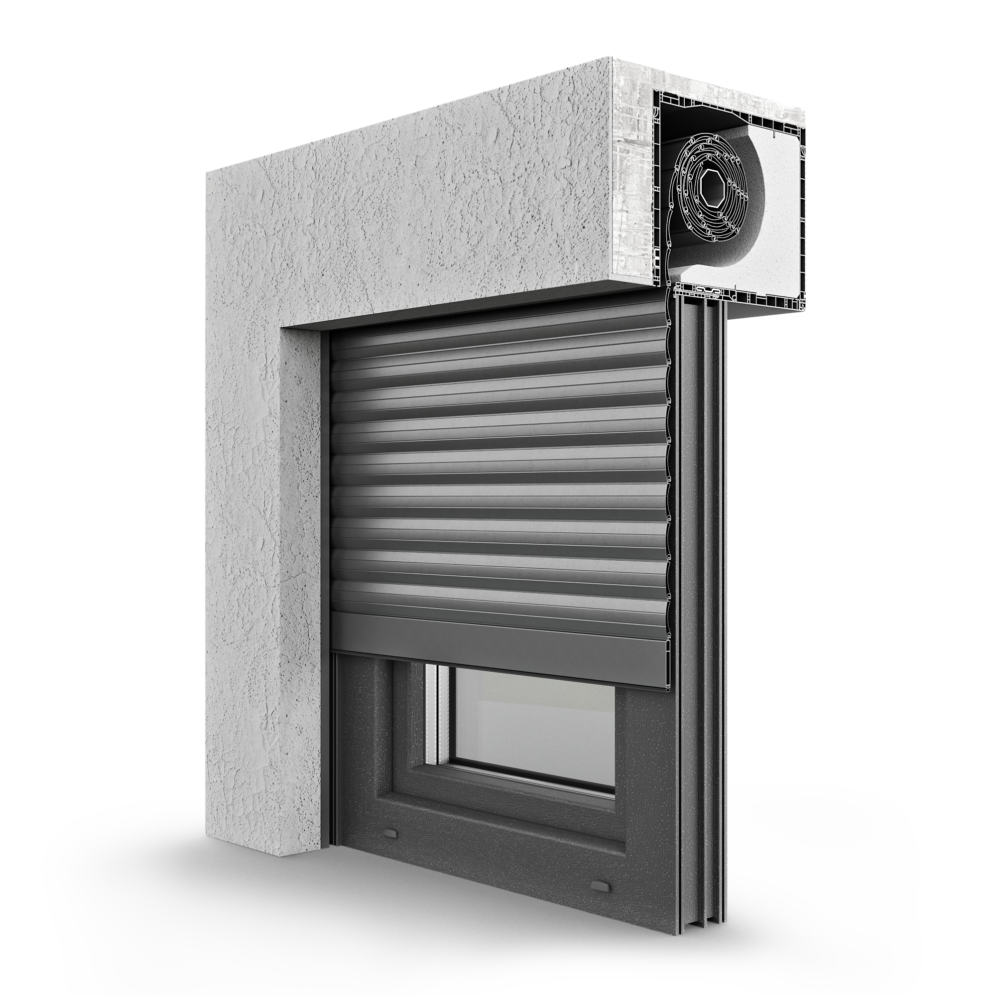 Aufsatzrollo Modell 13