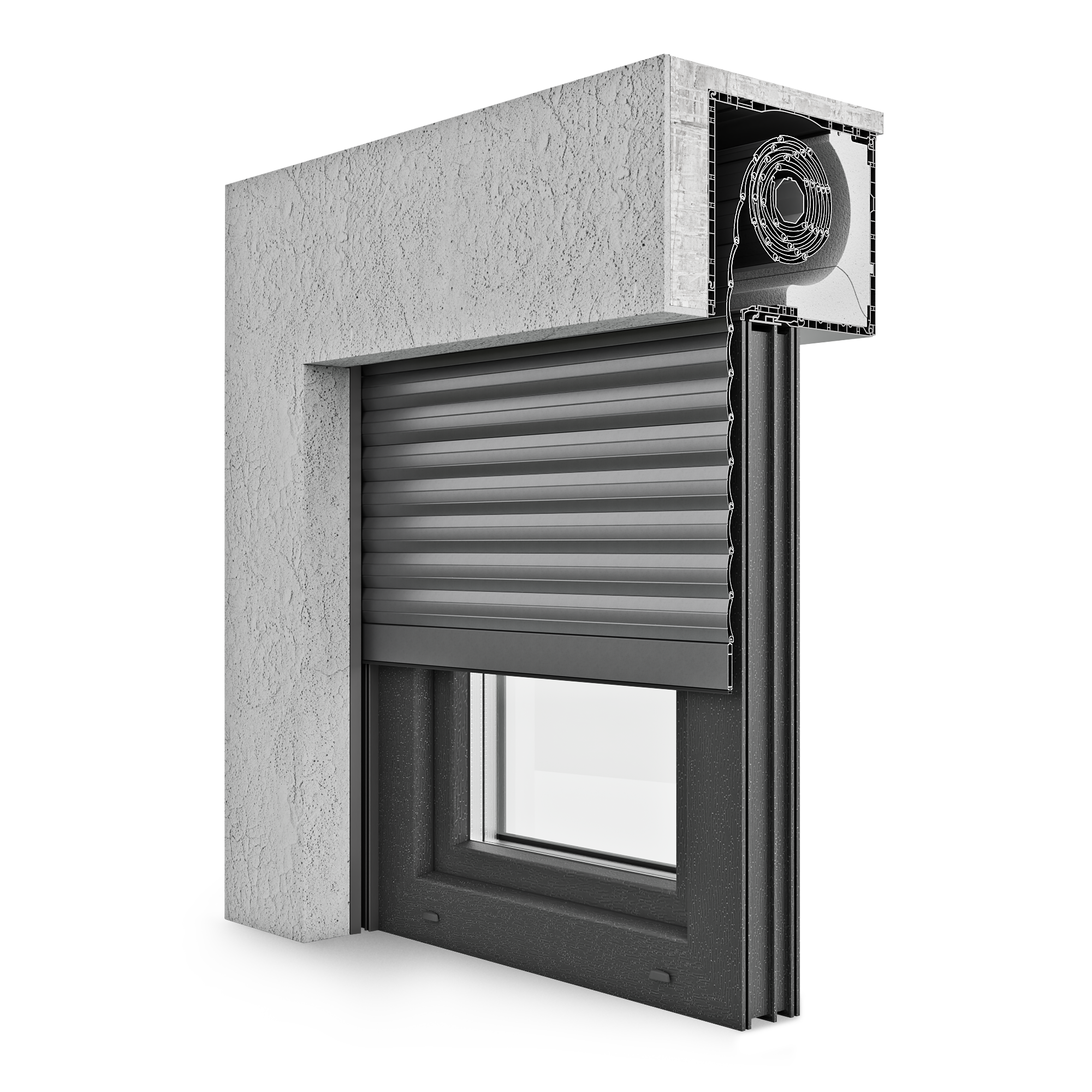 Aufsatzrollo Modell 12