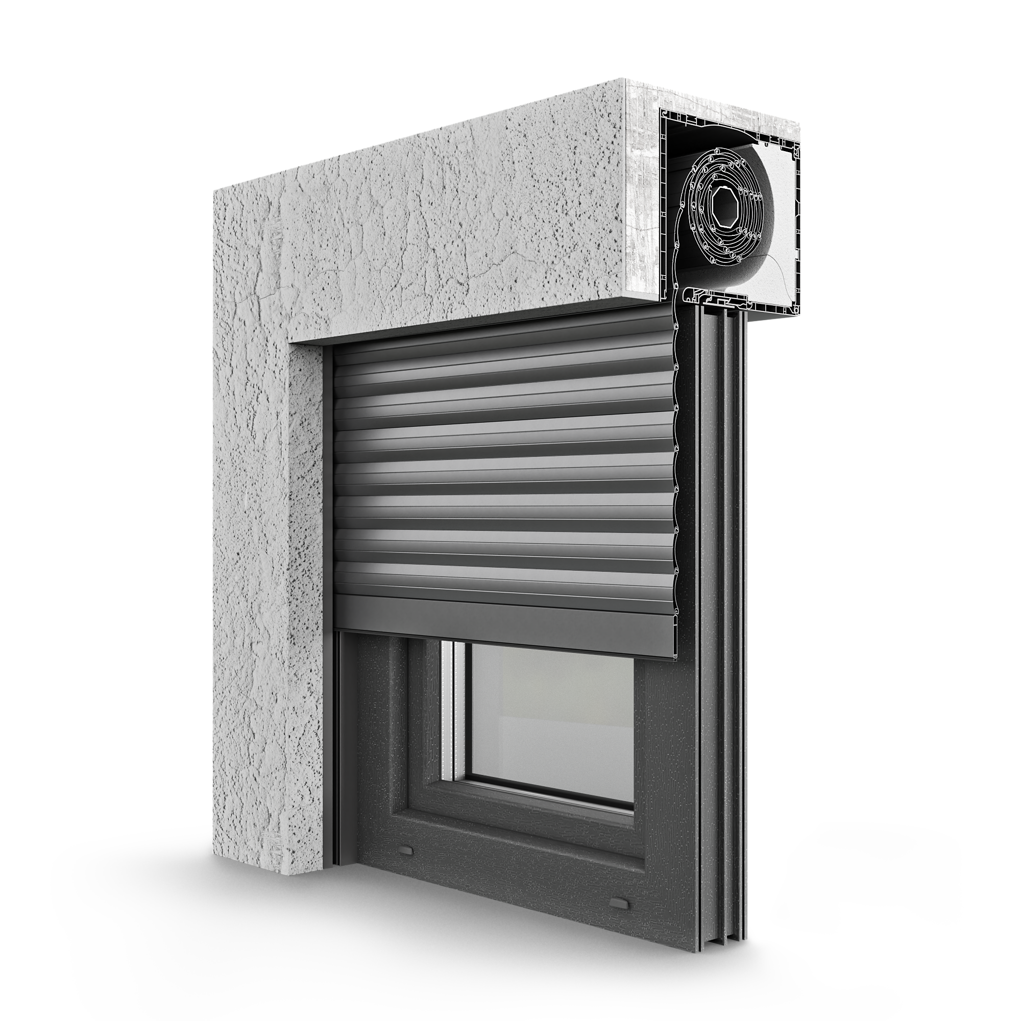 Aufsatzrollo Modell 09