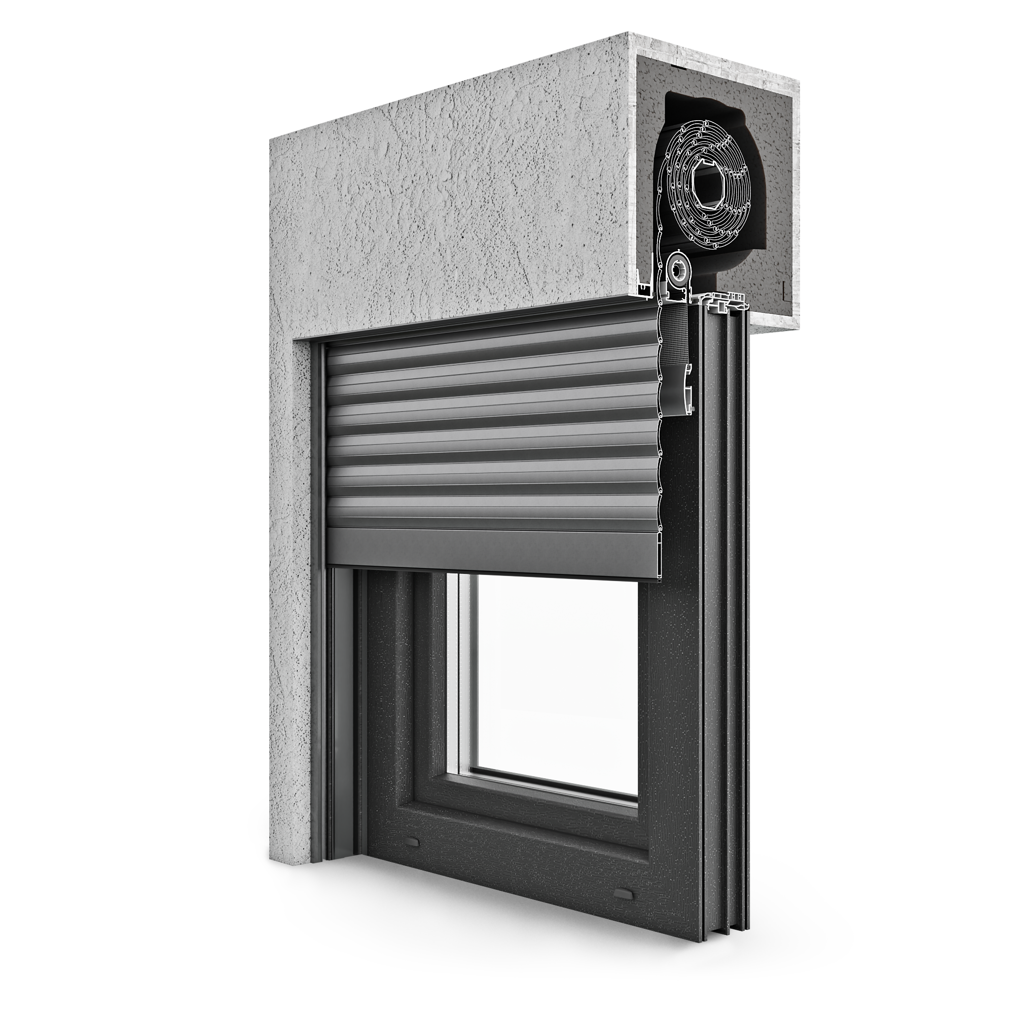 Aufsatzrollo Modell 08