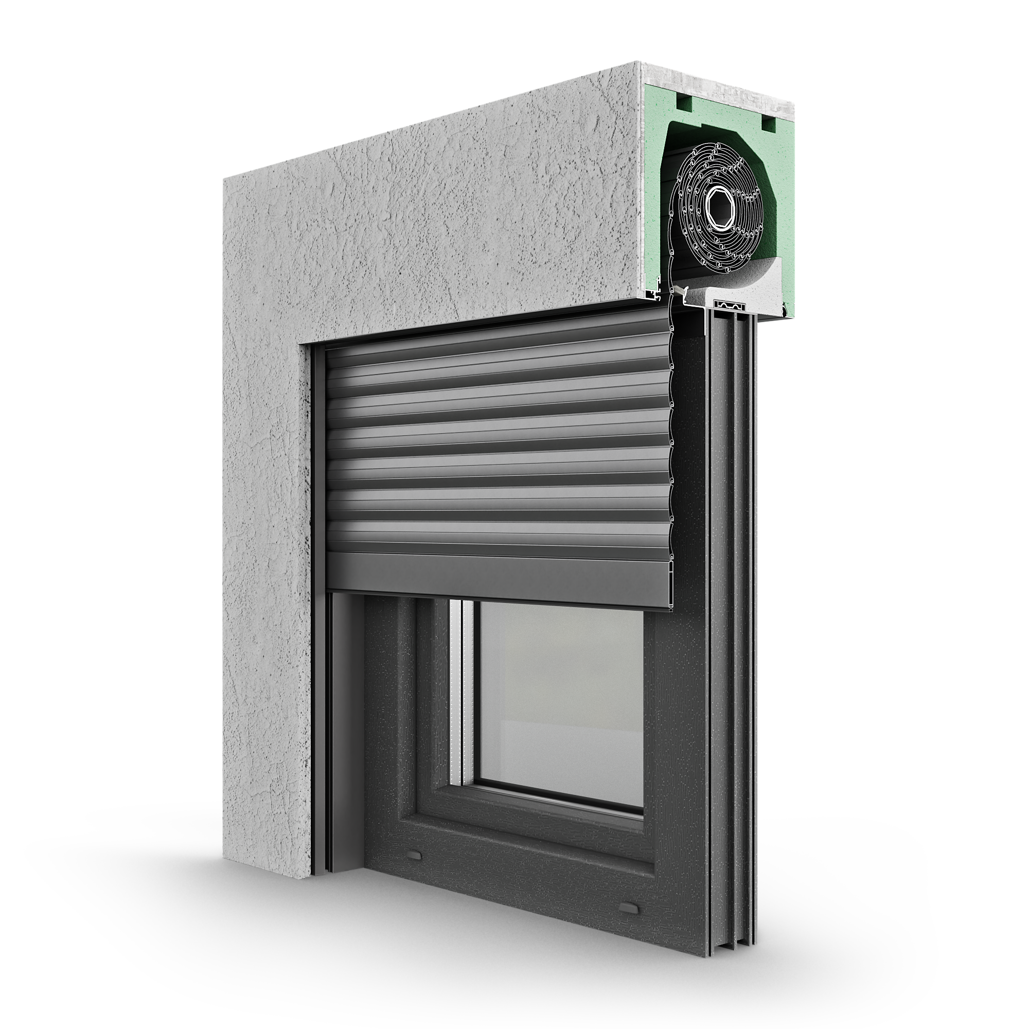 Aufsatzrollo Modell 04
