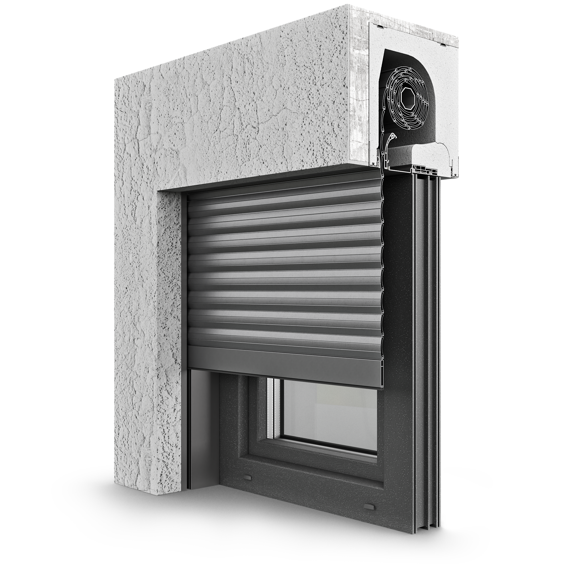 Aufsatzrollo Modell 02